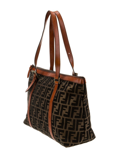 Fendi Zucca FF Messenger Bag Vintage