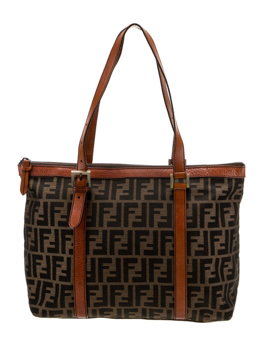 Fendi Zucca FF Messenger Bag Vintage