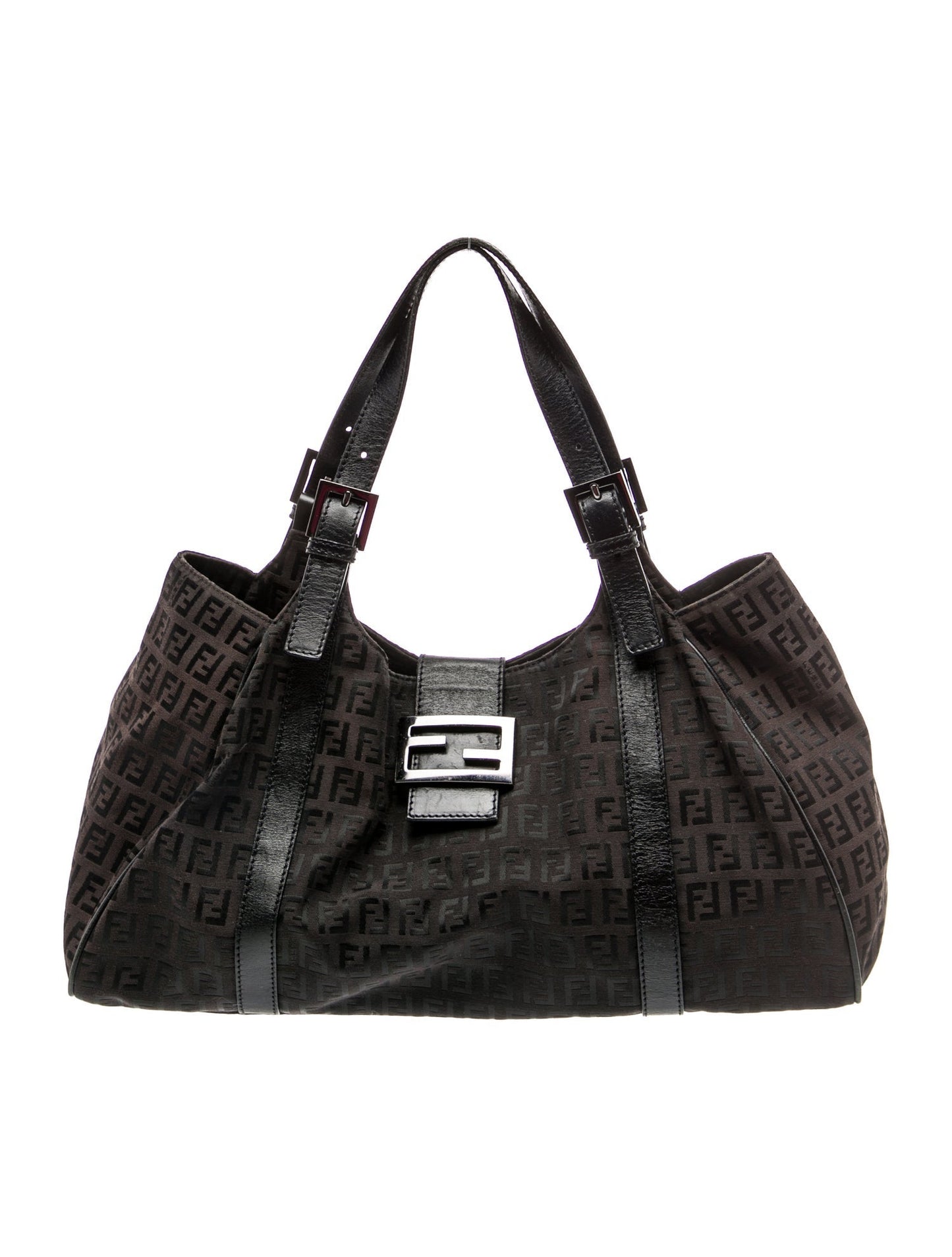 Fendi Zucchino FF Shoulder Bag Vintage