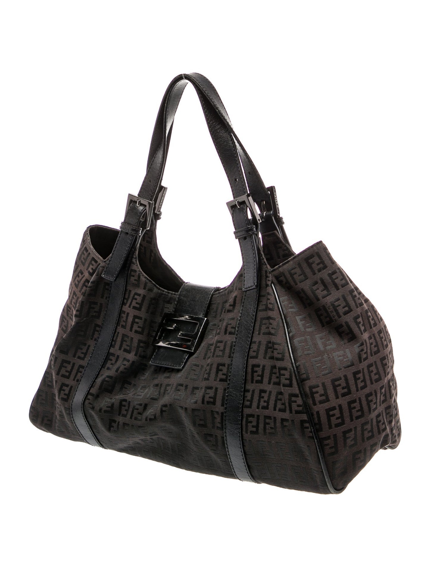 Fendi Zucchino FF Shoulder Bag Vintage