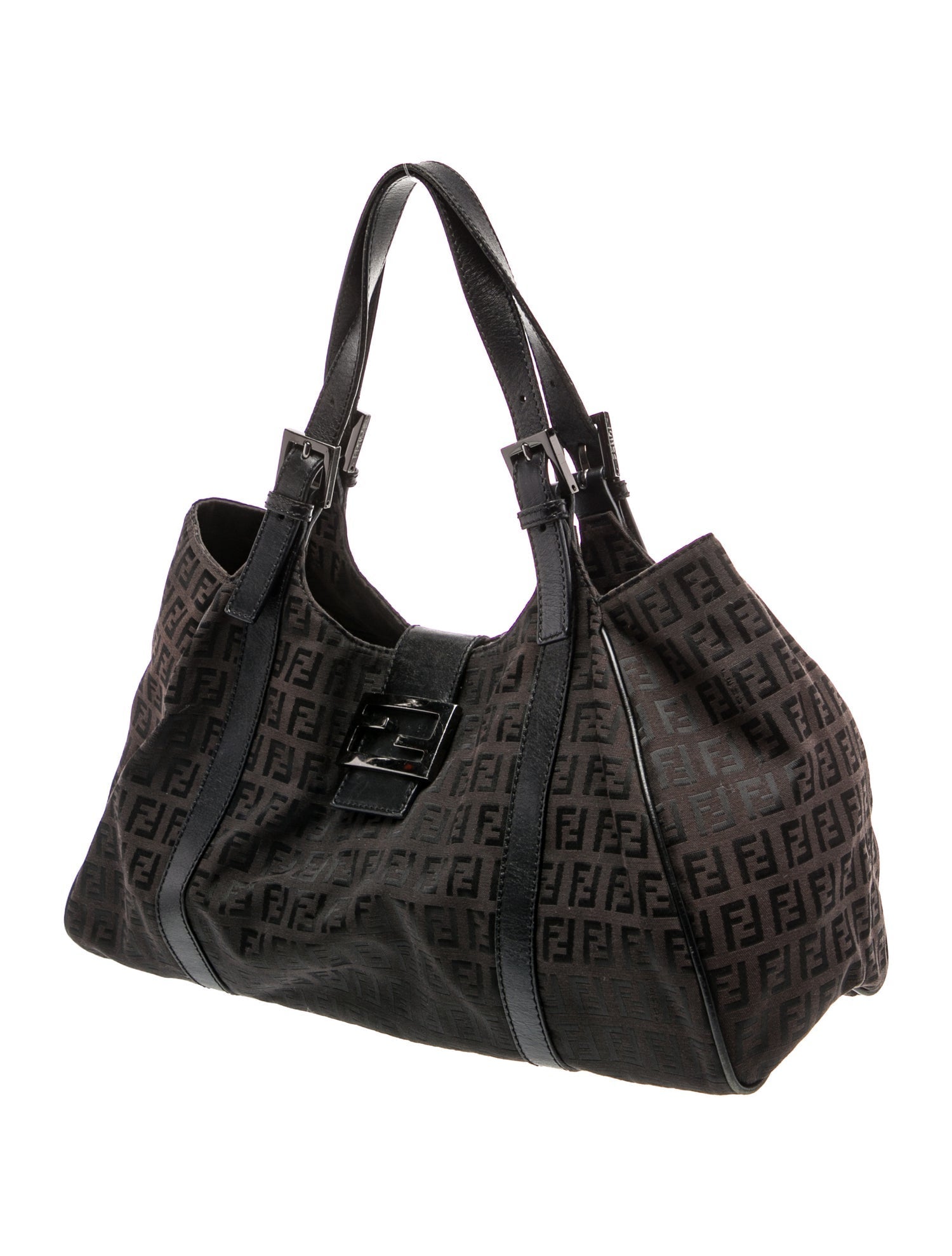 Fendi Zucchino FF Shoulder Bag Vintage