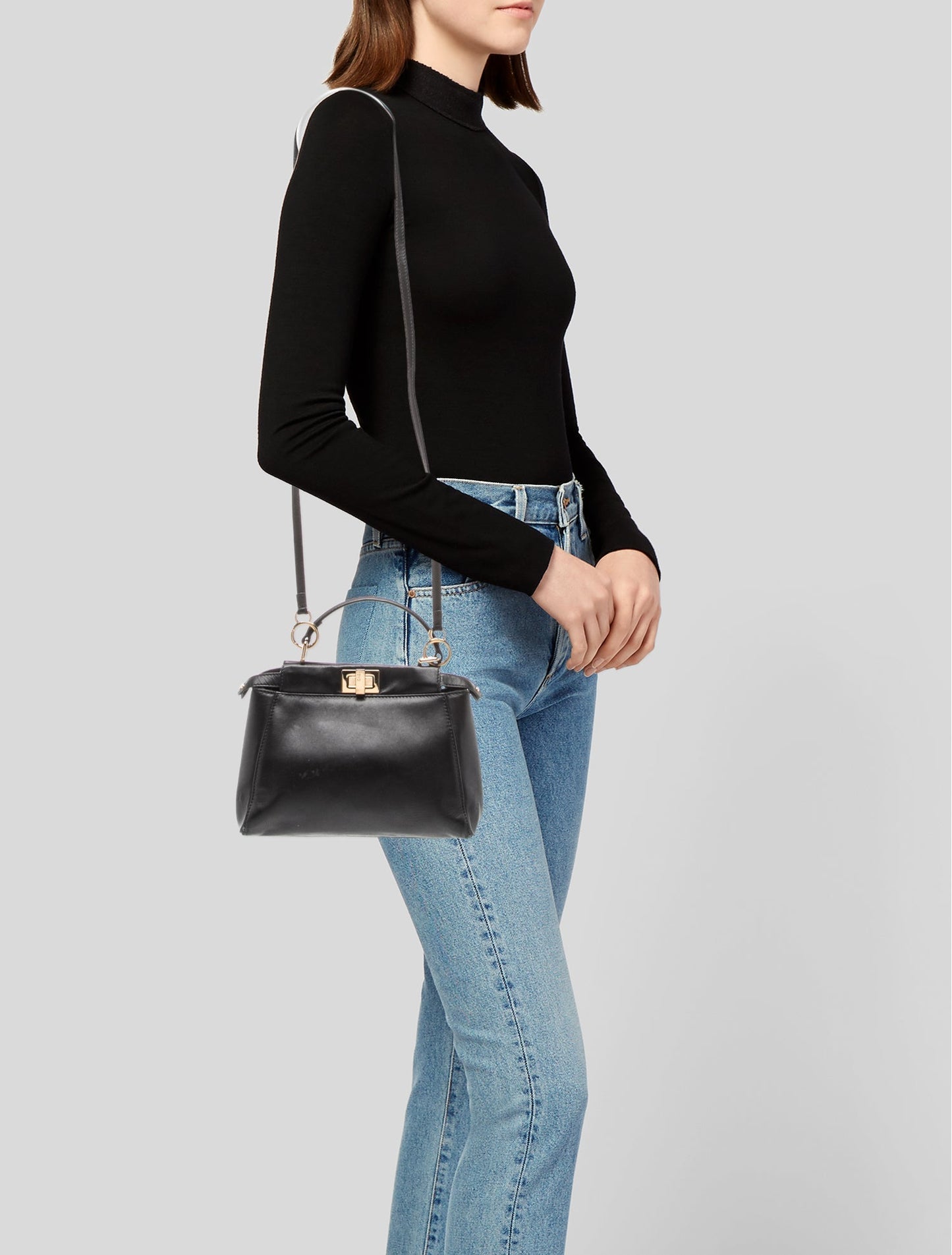 Fendi Leather Peekaboo Mini