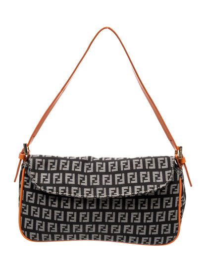 Fendi Zucchino FF Shoulder Bag Vintage