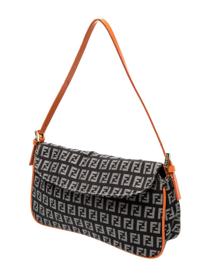 Fendi Zucchino FF Shoulder Bag Vintage