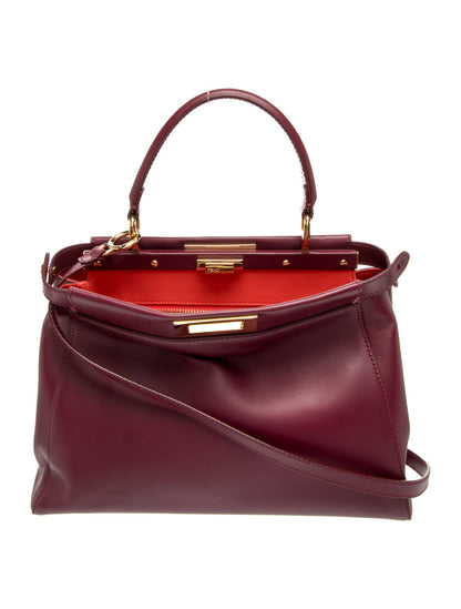 Fendi Leather Peekaboo Medium
