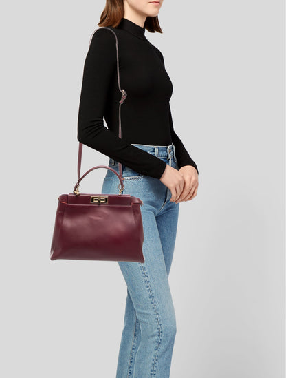 Fendi Leather Peekaboo Medium