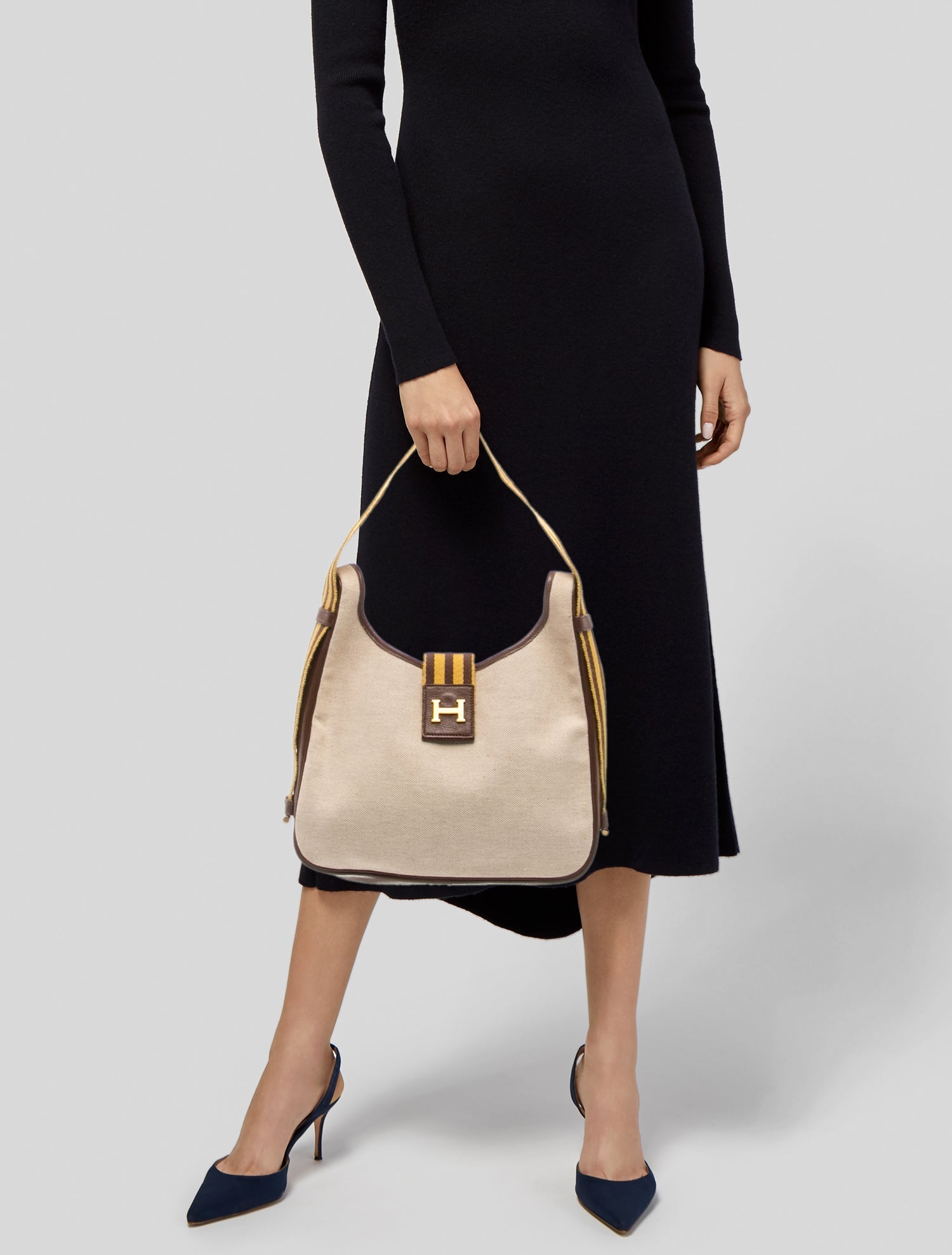 Hermès Toile & Buffalo Tsanda Bag