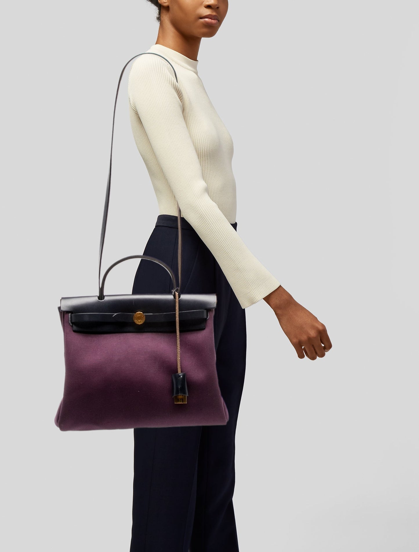 Hermès Toile Officier & Vache Hunter Herbag Zip 31