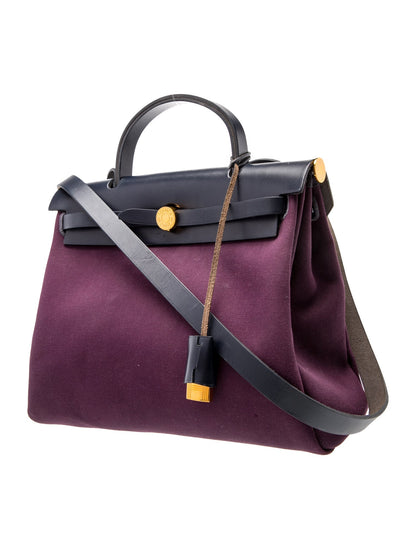Hermès Toile Officier & Vache Hunter Herbag Zip 31