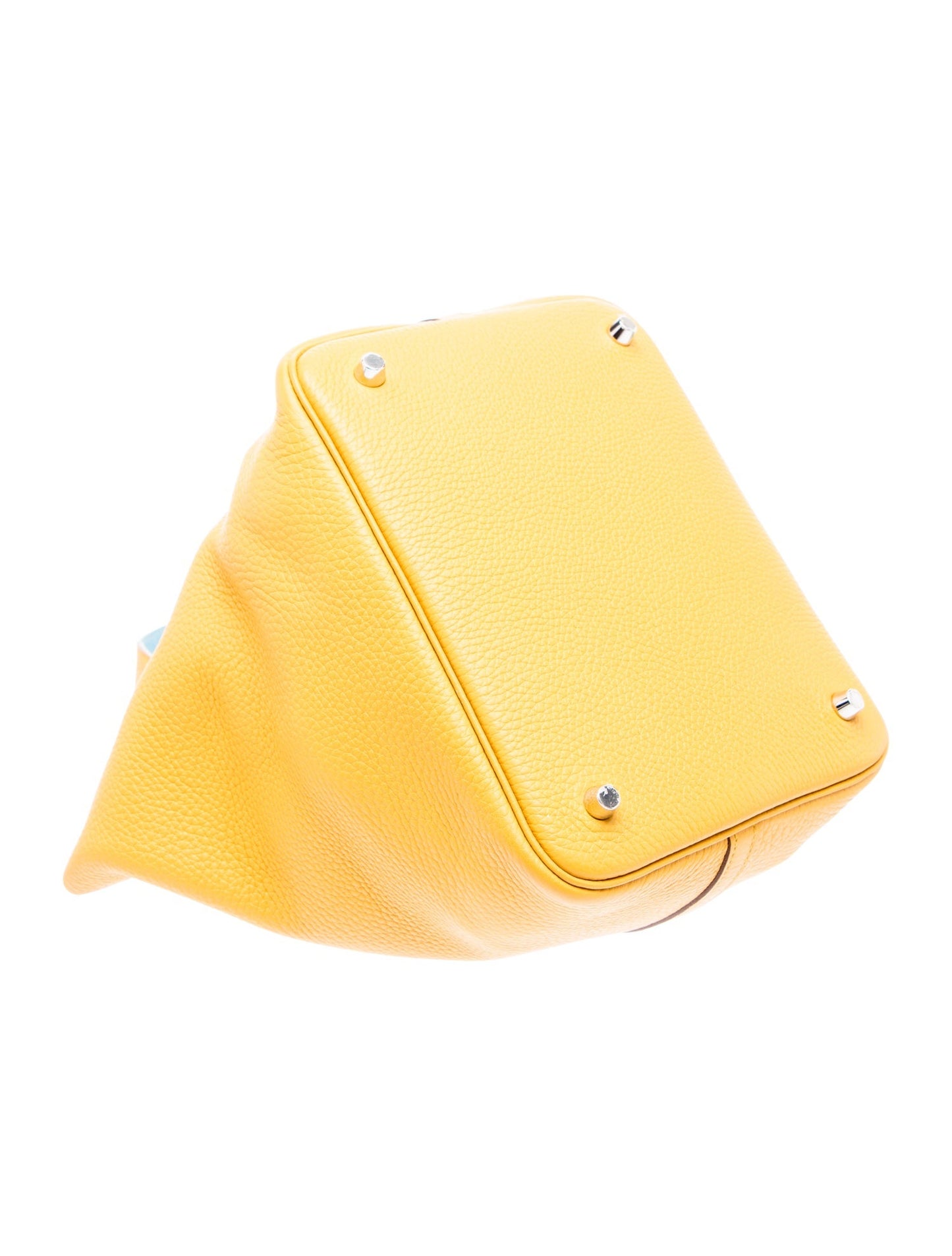 Hermès Jaune Ambre & Céleste Clemence Éclat Picotin Lock 22