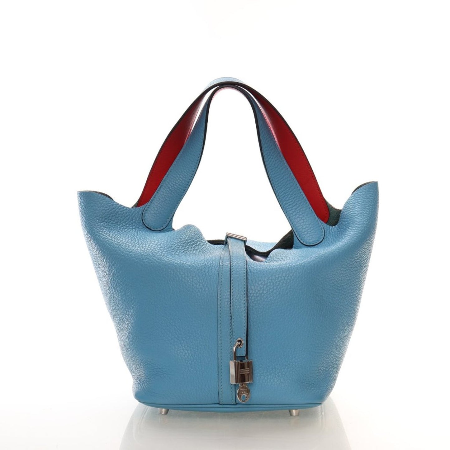 Hermès Bleu Frida Clemence Leather Eclat Picotin Lock 22