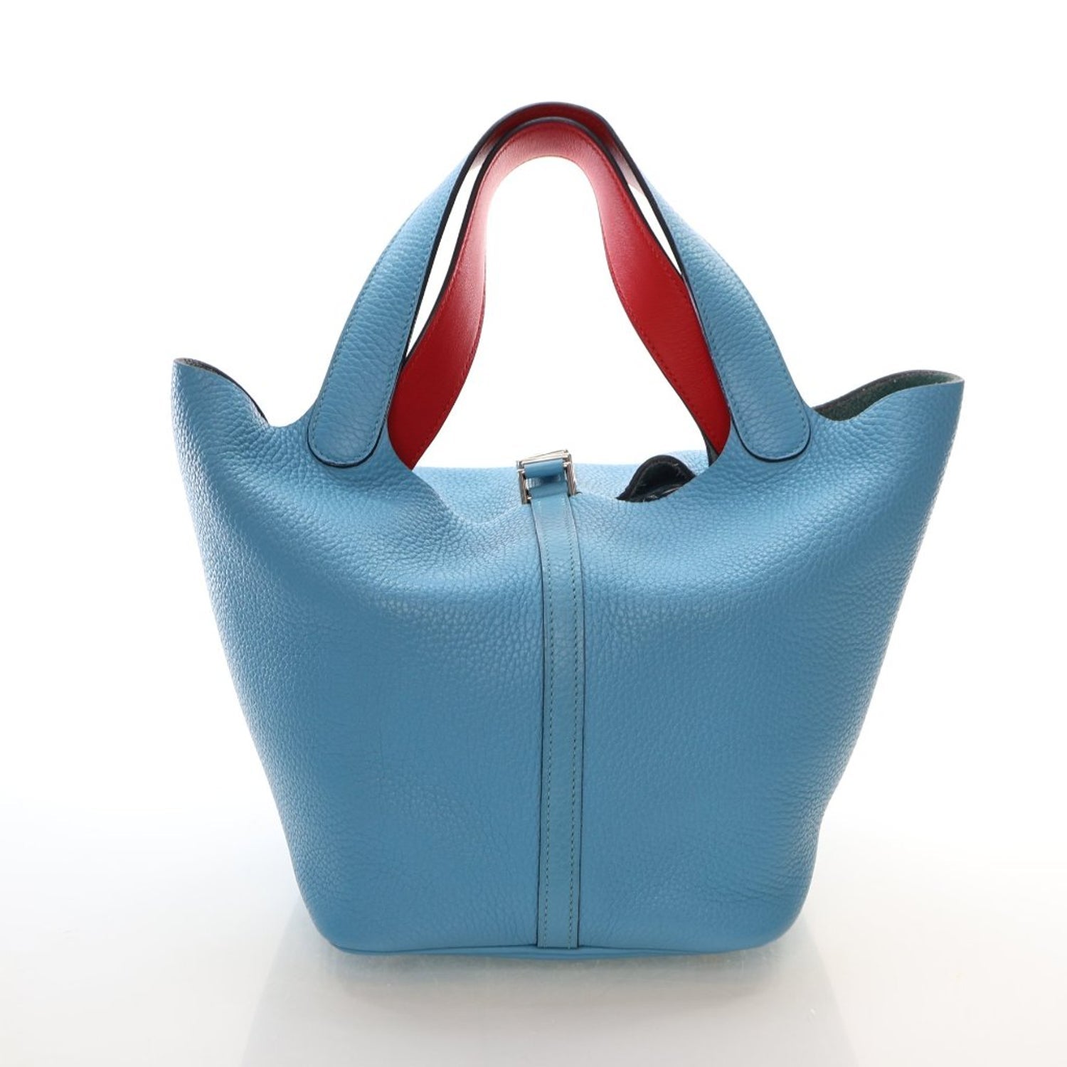 Hermès Bleu Frida Clemence Leather Eclat Picotin Lock 22