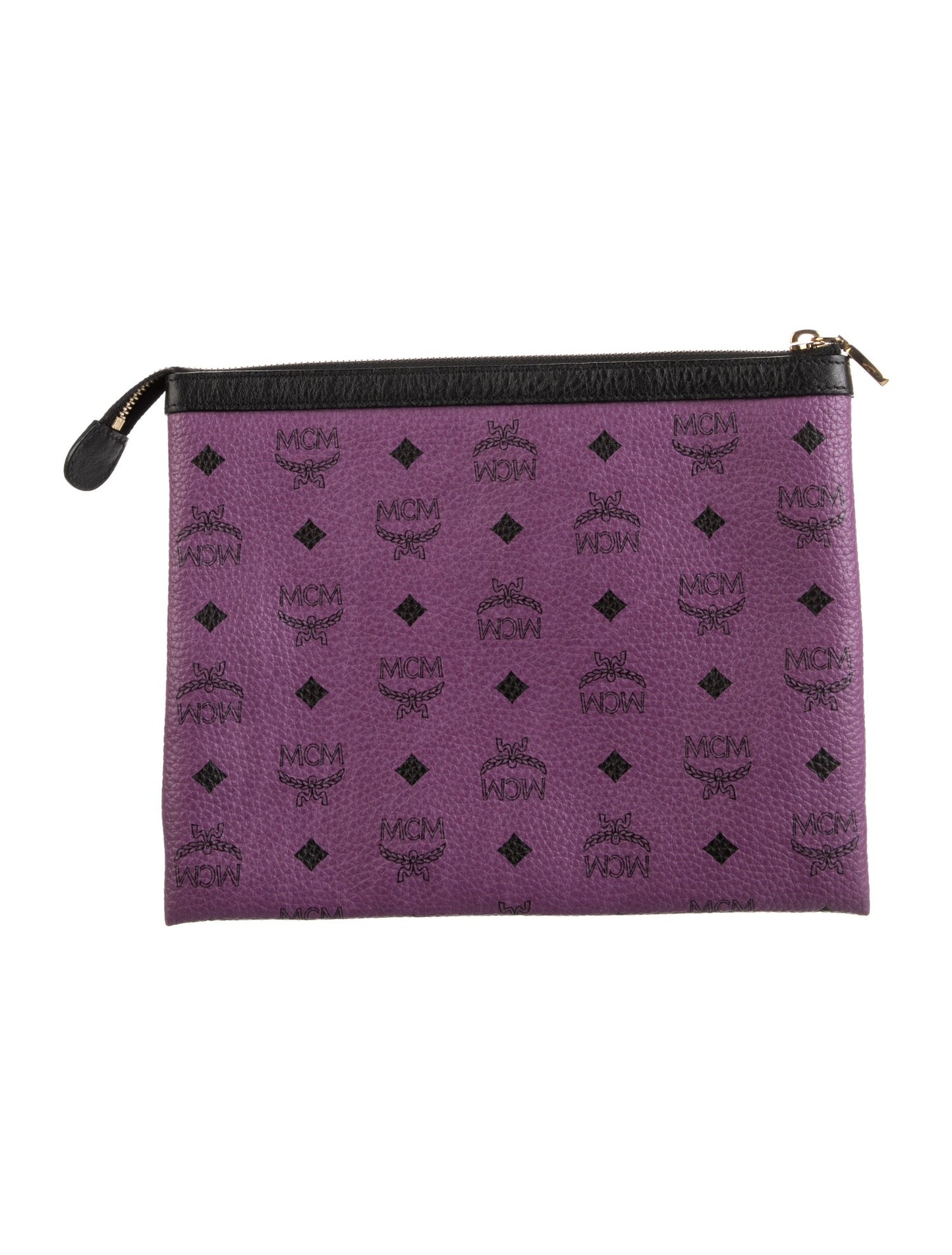 MCM Patterned Leather Cosmetic Bag