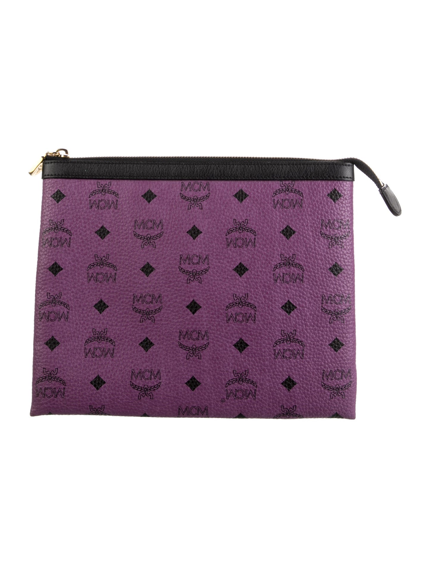 MCM Patterned Leather Cosmetic Bag