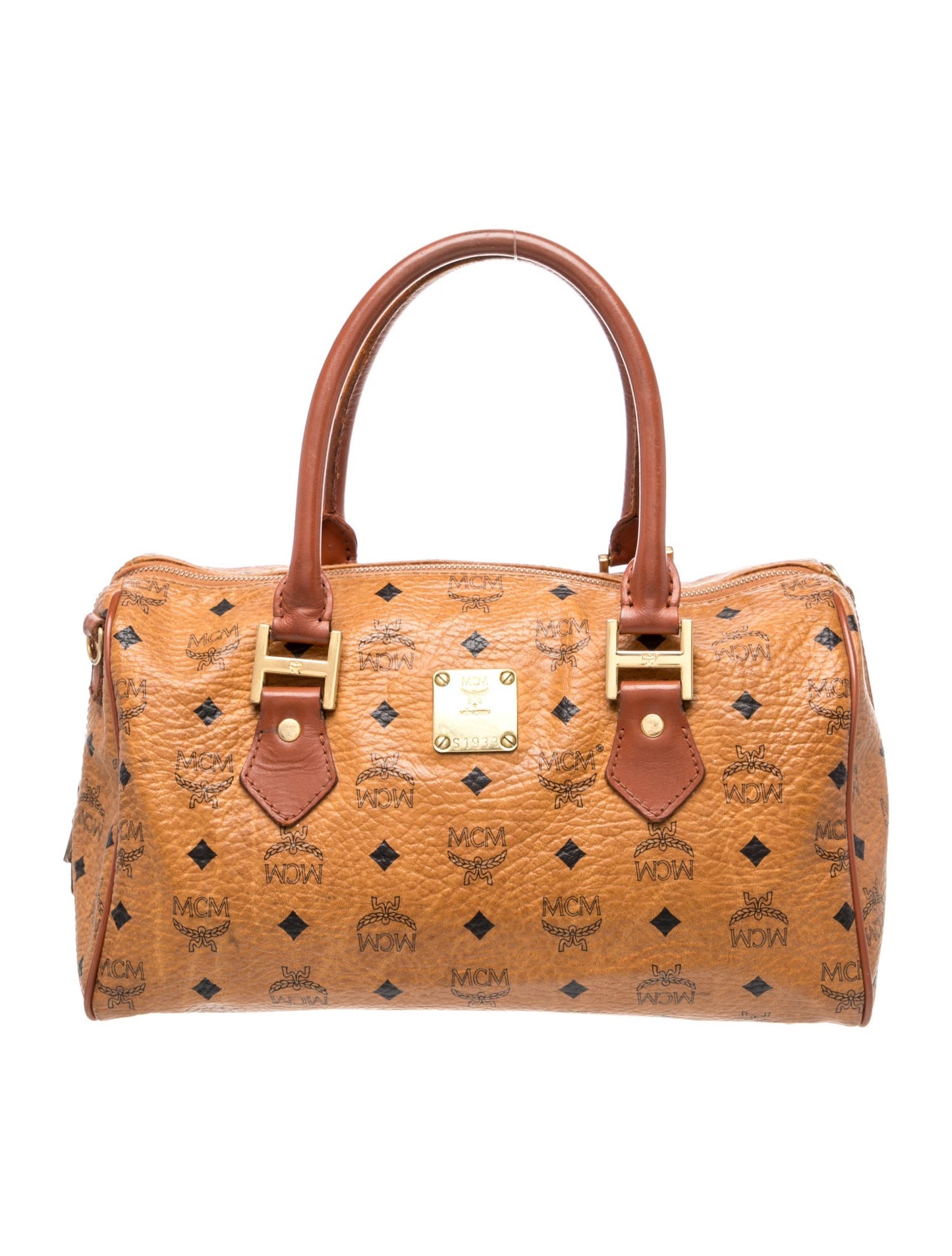 MCM Monogram Top Handle Bag