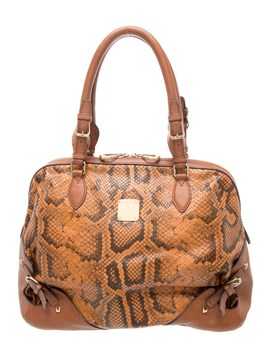 MCM PVC Top Handle Bag