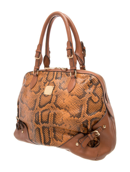 MCM PVC Top Handle Bag