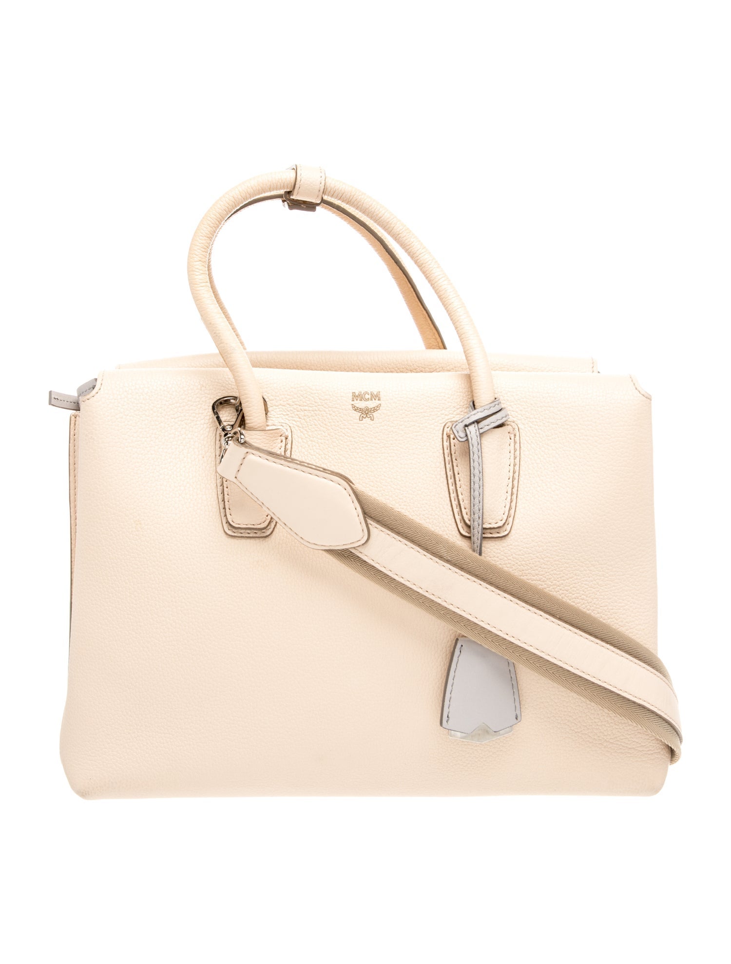 MCM Leather Top Handle Bag