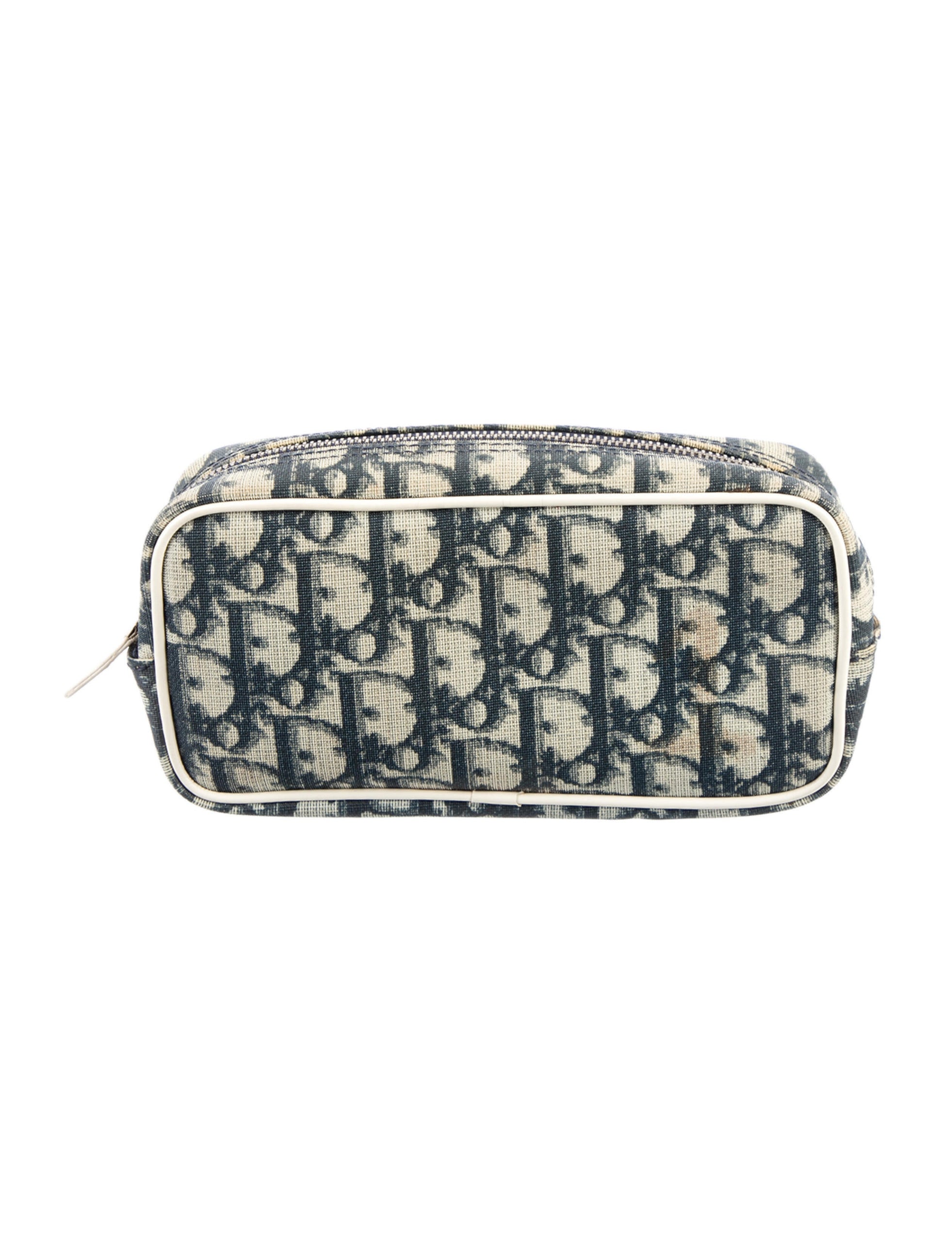 Christian Dior Canvas Printed Cosmetic Bag