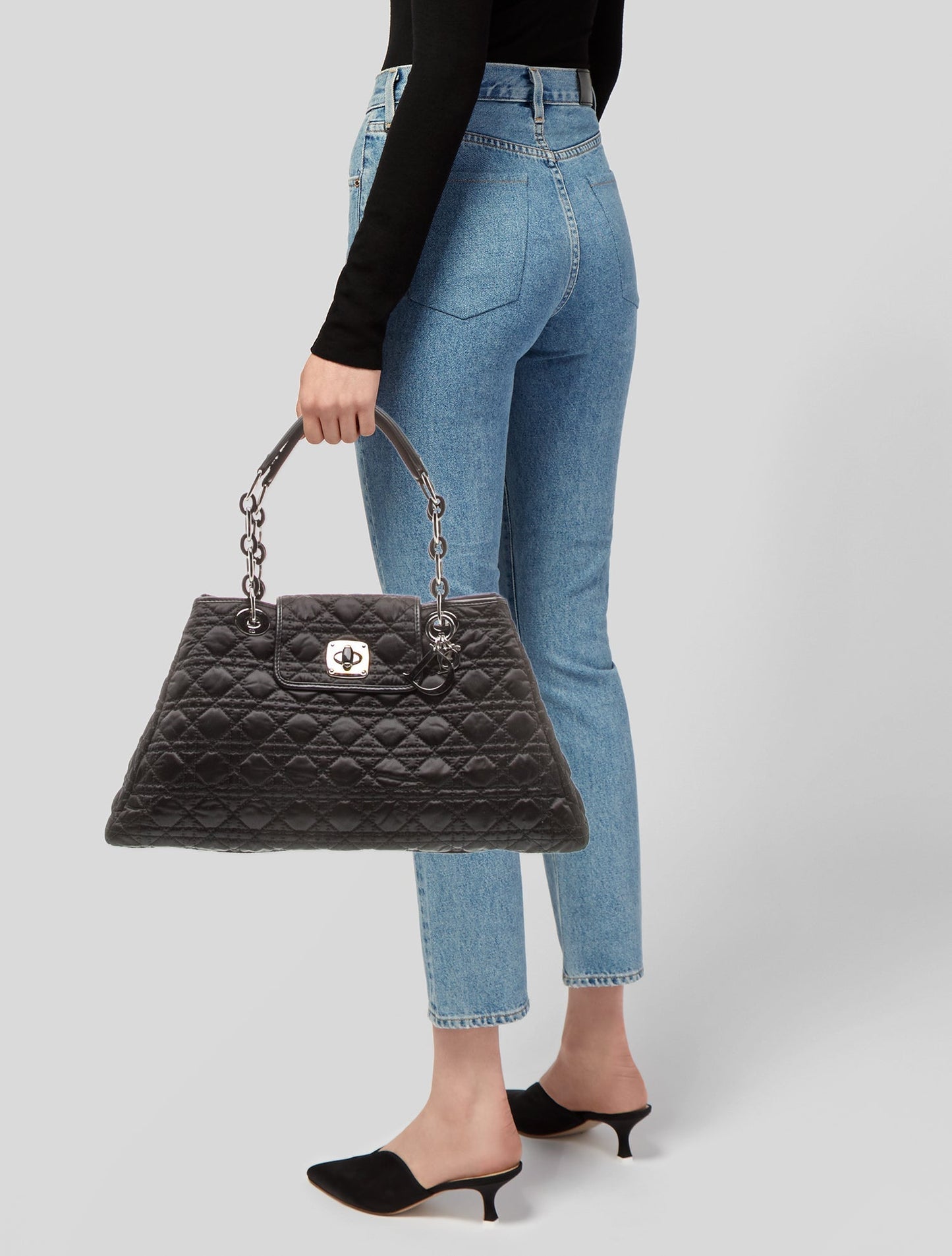 Christian Dior Cannage Cannage Charming Lock Tote Large