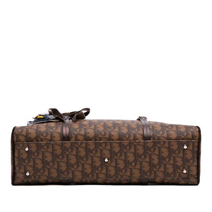 Christian Dior Diorissimo Trotter Coated Canvas Romantique Floral Bow Handbag