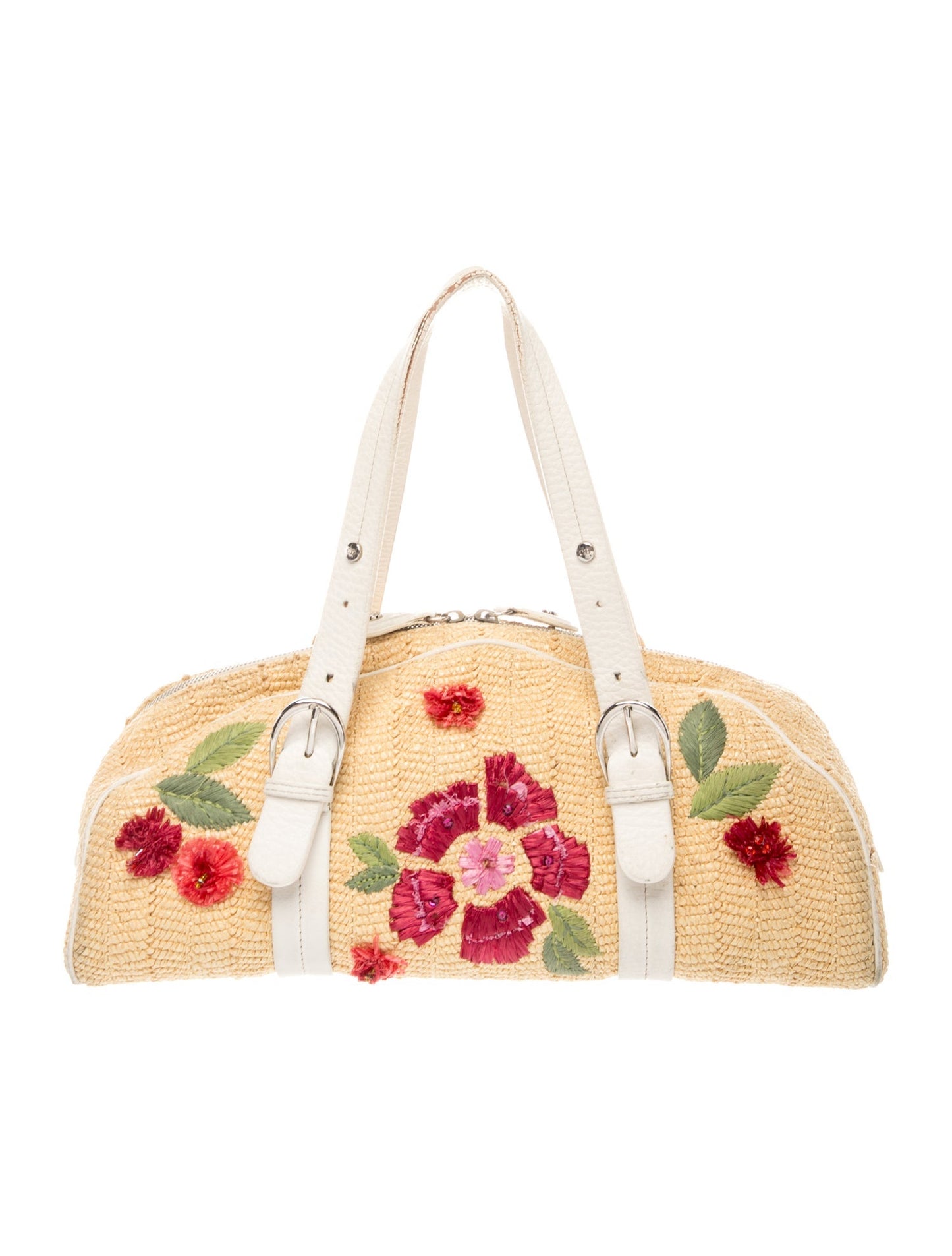 Christian Dior Raffia Top Handle Bag Vintage