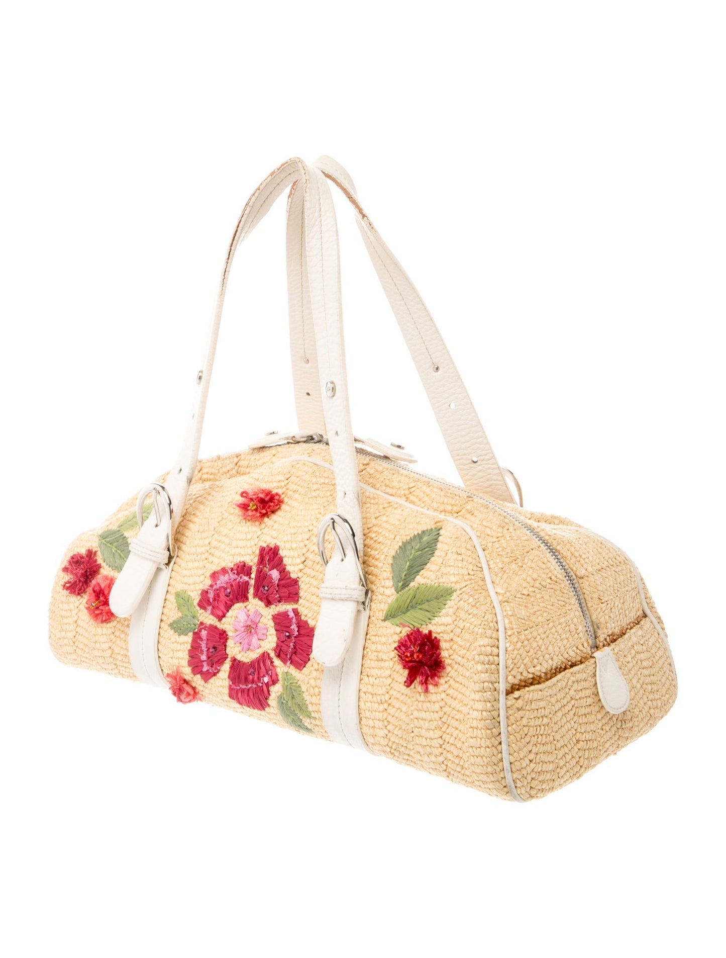 Christian Dior Raffia Top Handle Bag Vintage