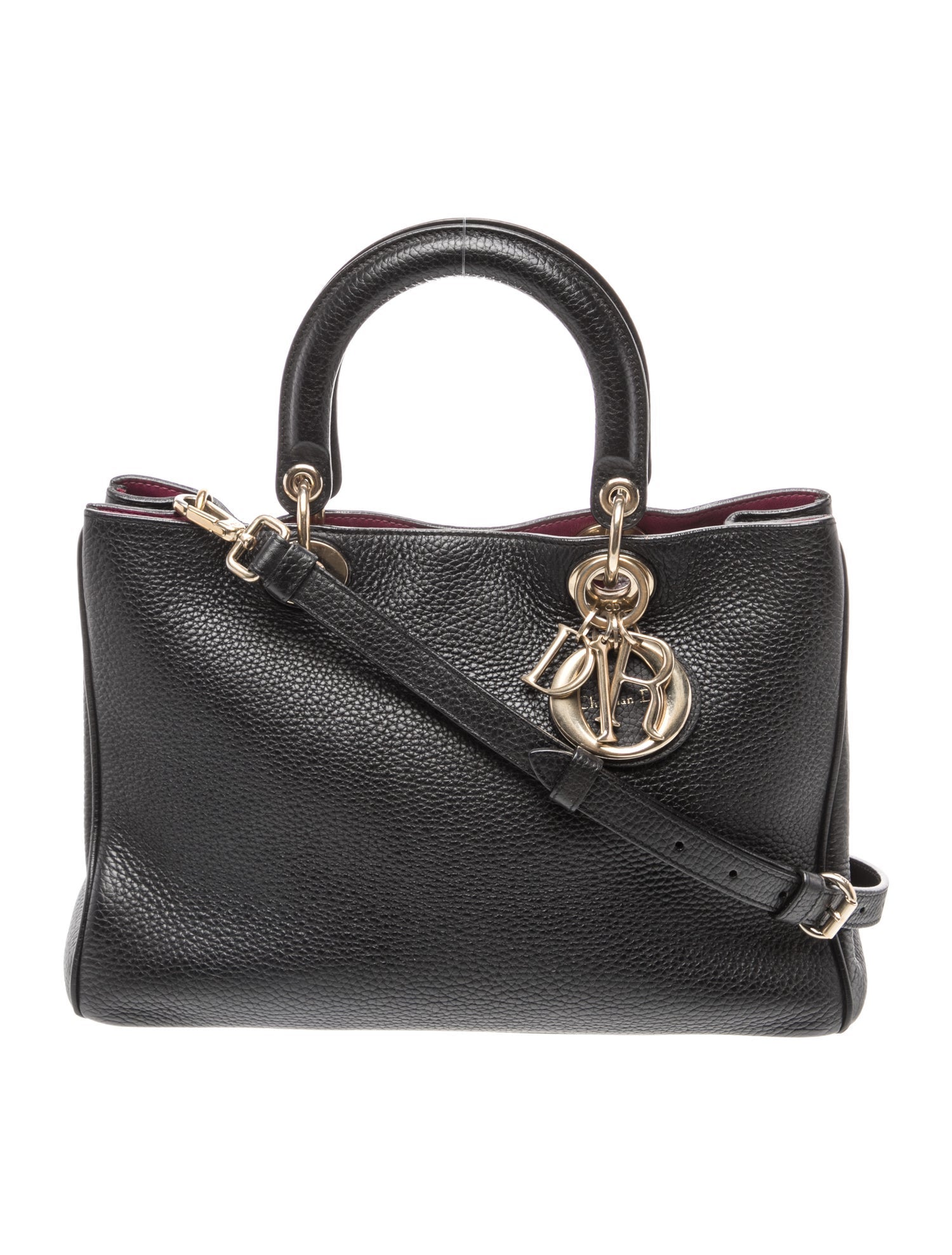 Christian Dior Leather Top Handle Bag Small
