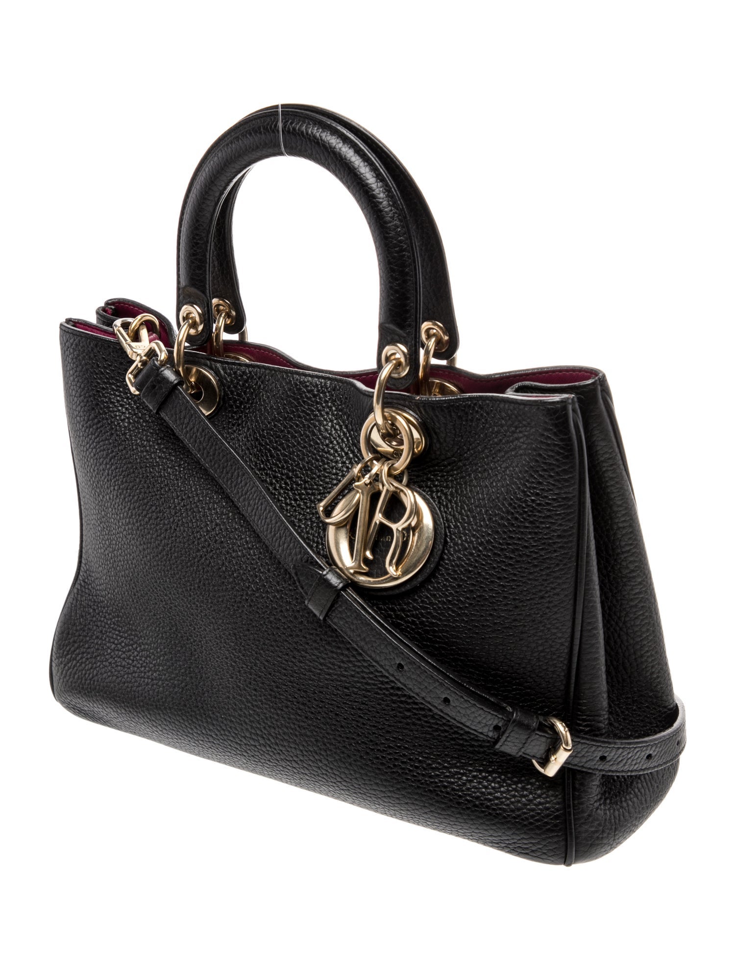 Christian Dior Leather Top Handle Bag Small