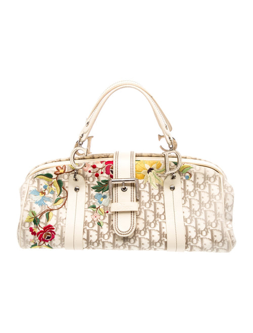 Christian Dior Diorissimo Flowers Frame Bowler Bag Vintage