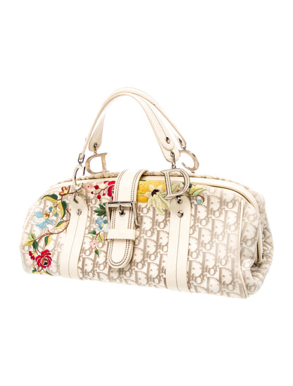 Christian Dior Diorissimo Flowers Frame Bowler Bag Vintage