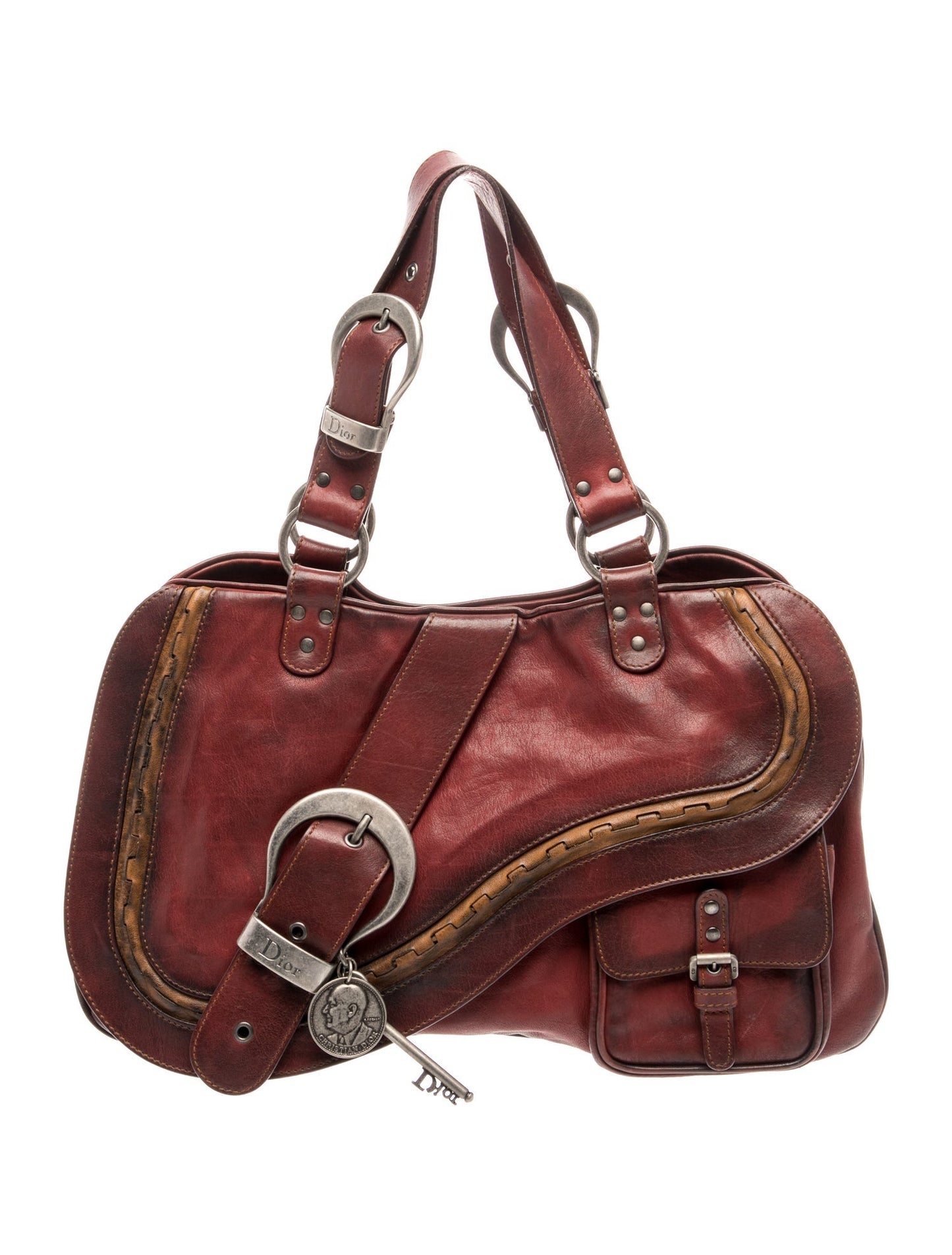 Christian Dior Leather Gaucho Saddle Medium Vintage