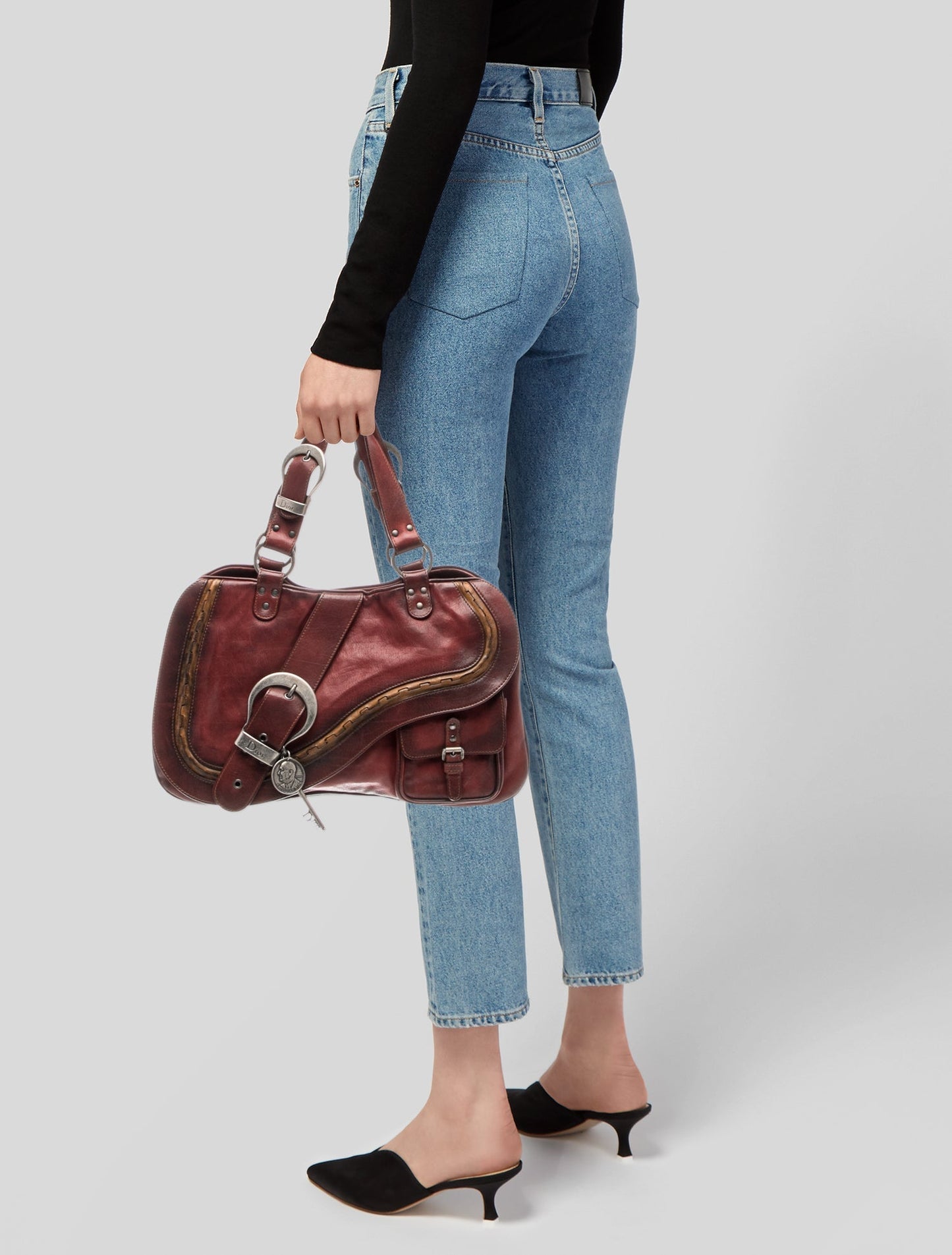 Christian Dior Leather Gaucho Saddle Medium Vintage