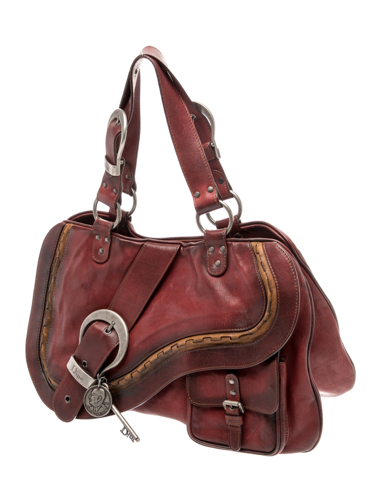 Christian Dior Leather Gaucho Saddle Medium Vintage