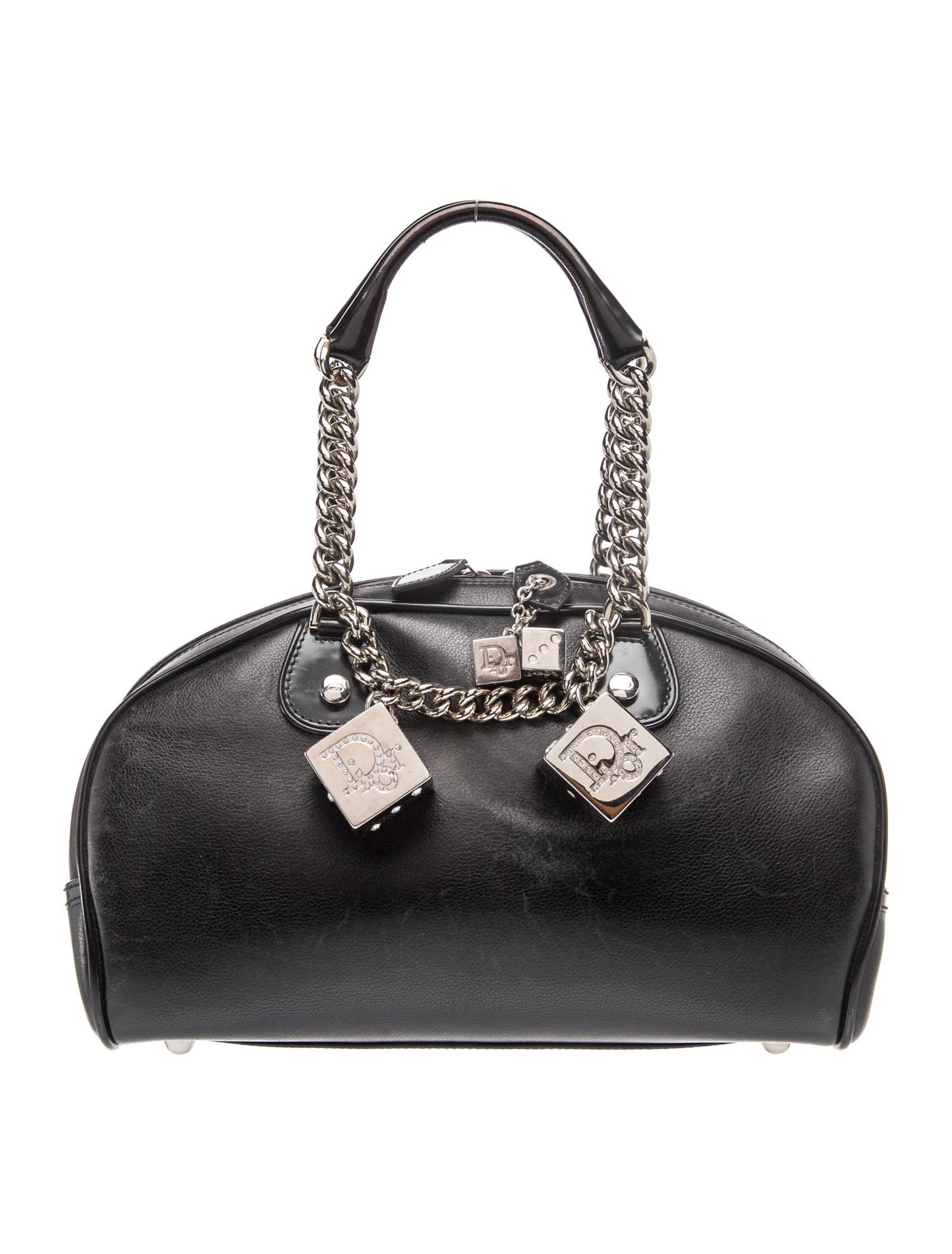 Christian Dior Leather Gambler Dice Bag