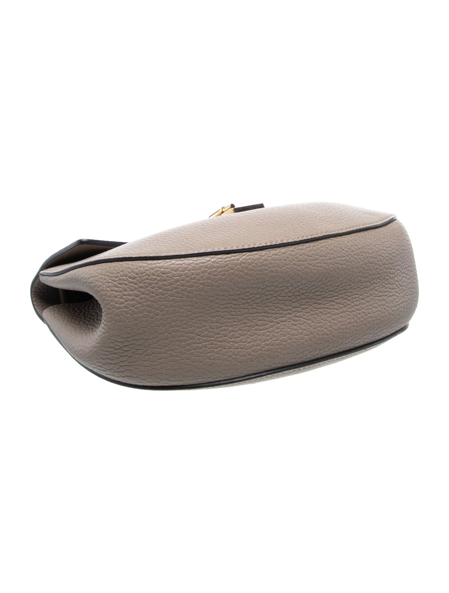 Chloé Leather Drew Shoulder Bag in Motty Grey Small
