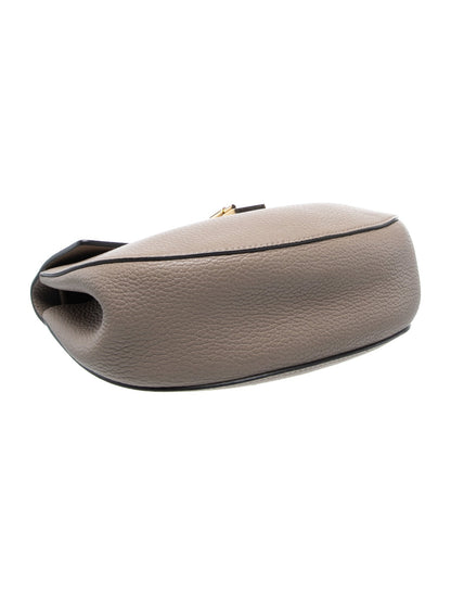 Chloé Leather Drew Shoulder Bag in Motty Grey Small