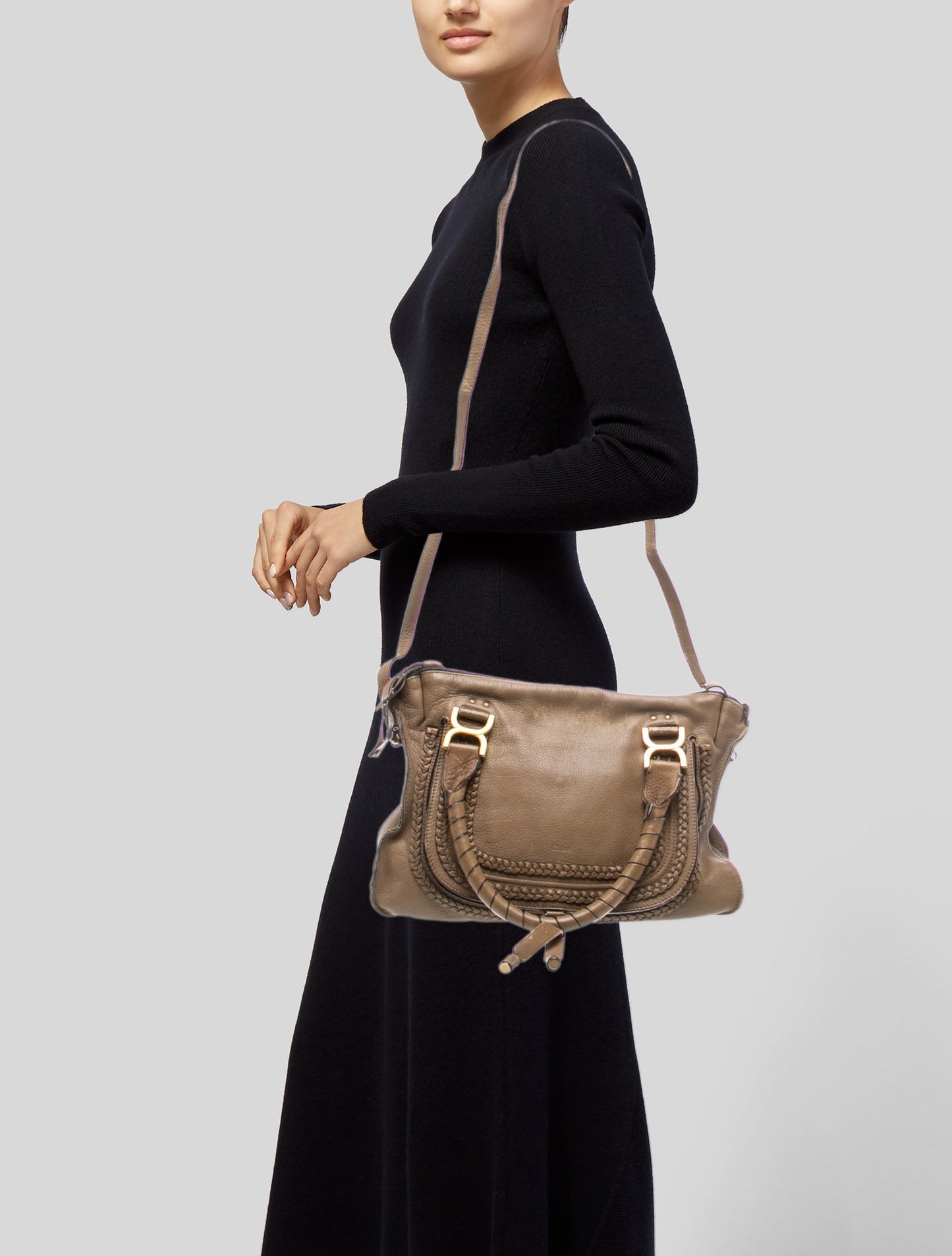 Chloé Leather Marcie Shoulder Bag Medium