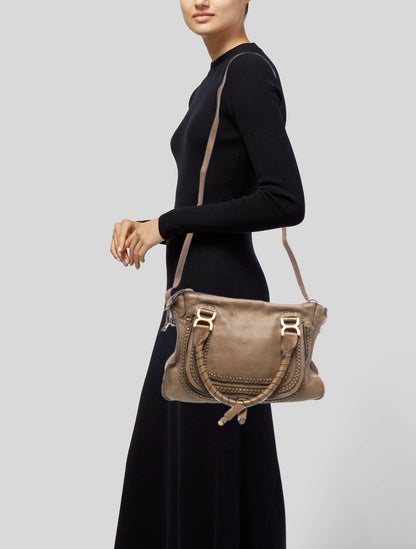 Chloé Leather Marcie Shoulder Bag Medium