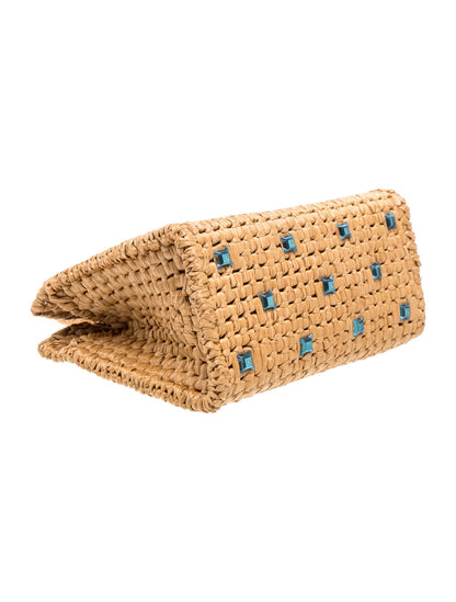 Salvatore Ferragamo Straw Top Handle Bag