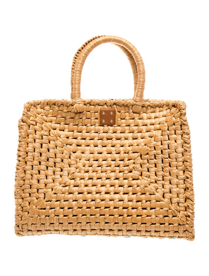Salvatore Ferragamo Straw Top Handle Bag