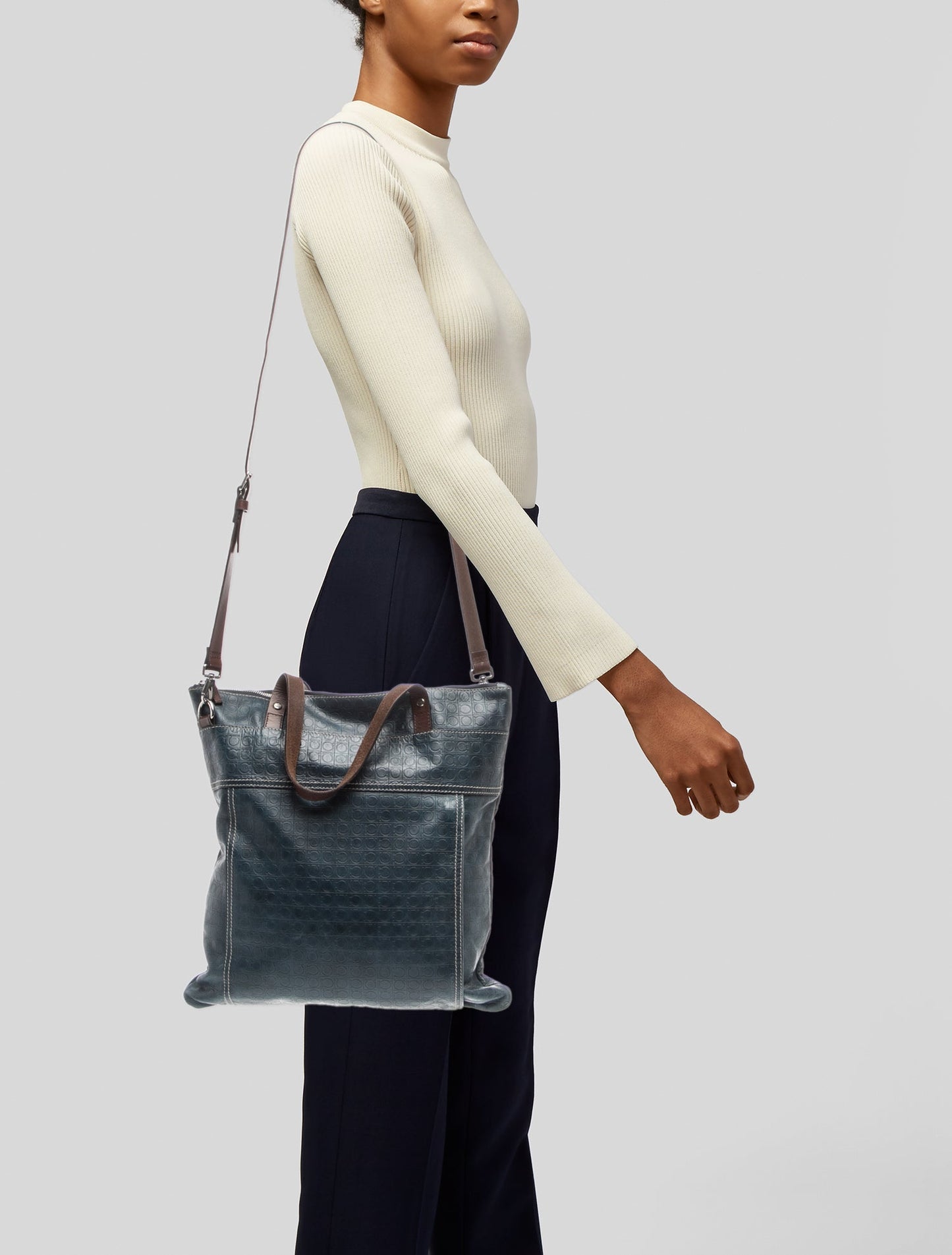 Salvatore Ferragamo Leather Top Handle Bag