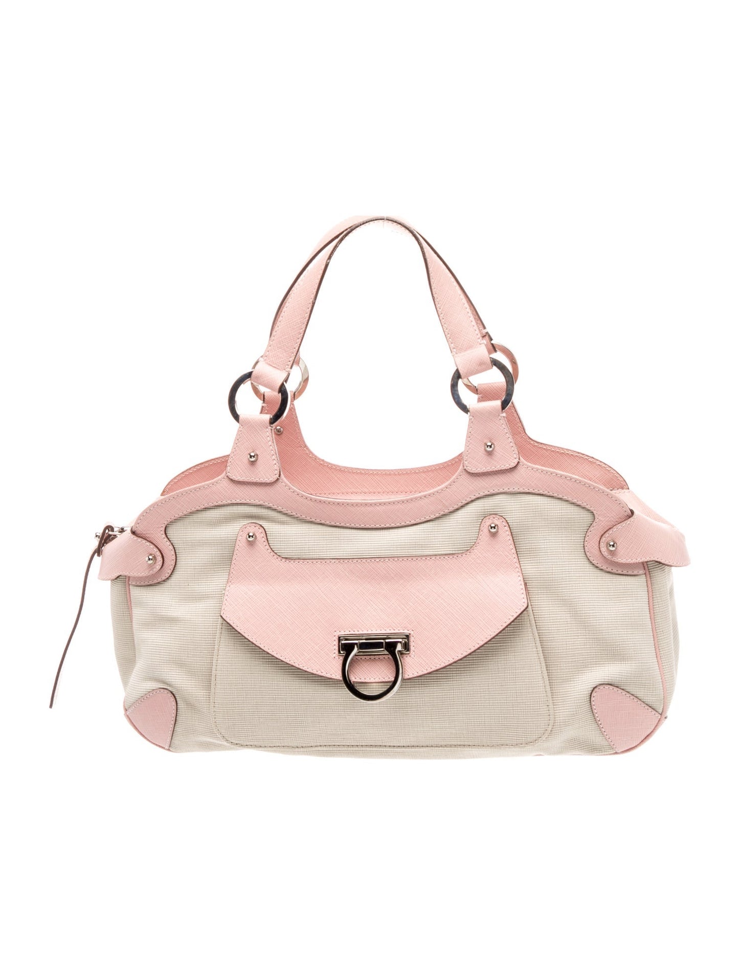 Salvatore Ferragamo Canvas Top Handle Bag