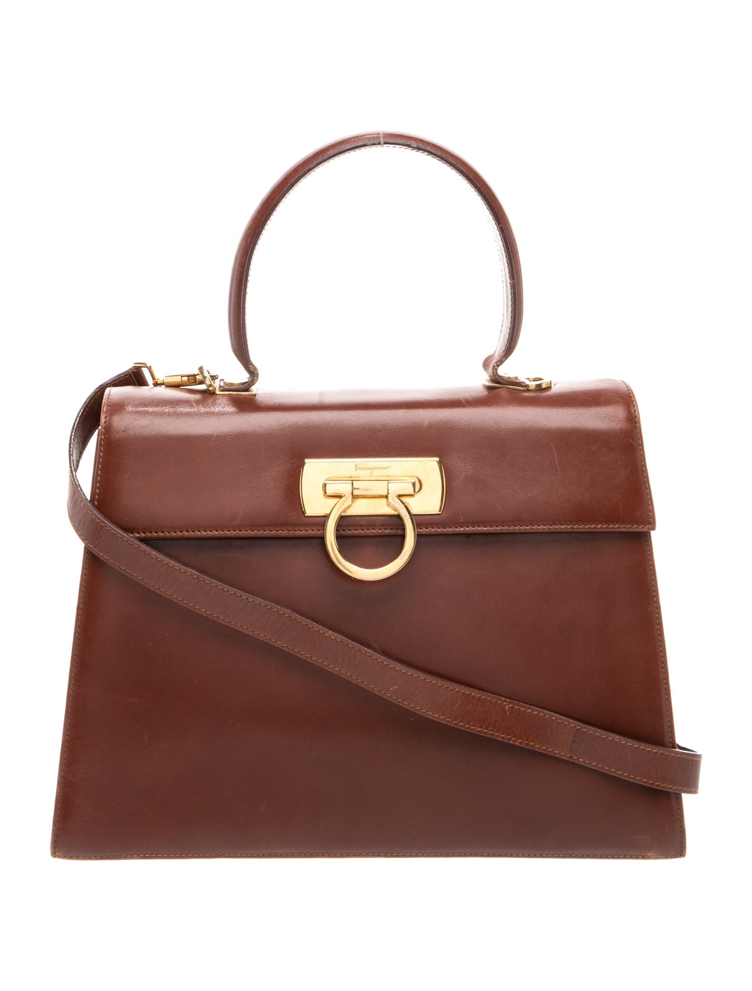 Salvatore Ferragamo Leather Top Handle Bag