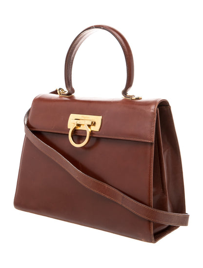 Salvatore Ferragamo Leather Top Handle Bag