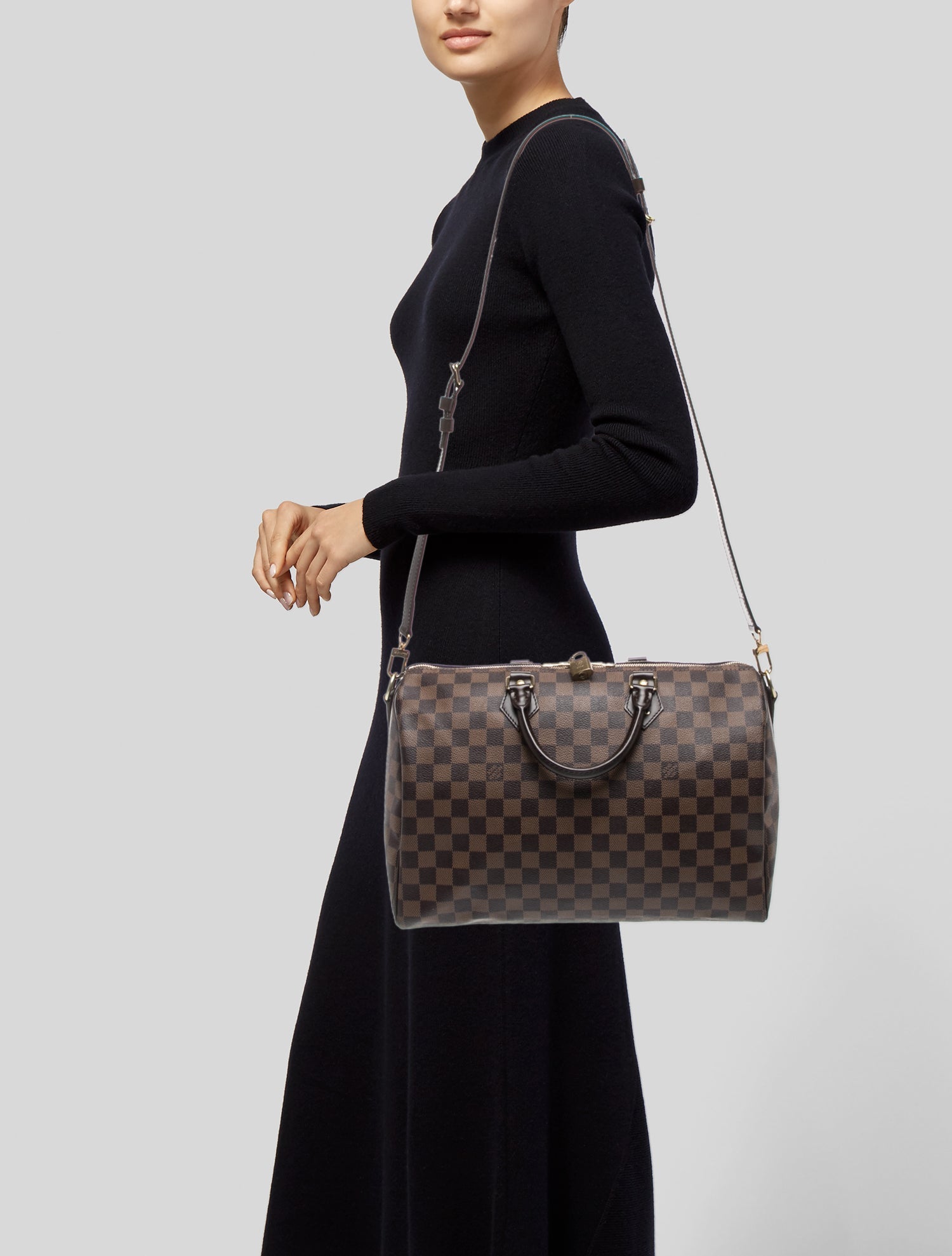 Louis Vuitton Damier Ebene Speedy Bandouliere 35