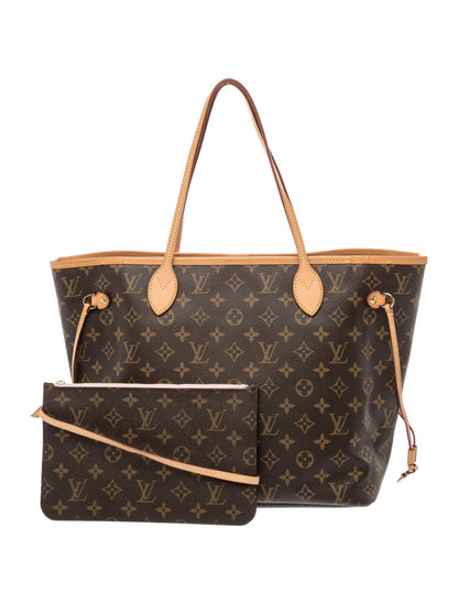 Louis Vuitton LV Monogram Neverfull w/Pouch MM