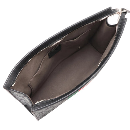 Gucci Leather Guccissima Web Clutch