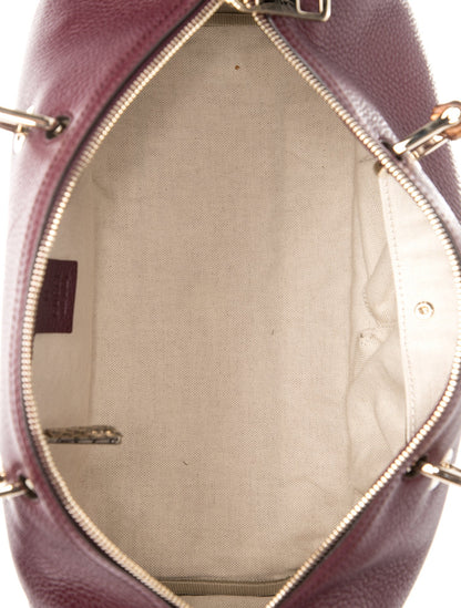 Gucci Bamboo Medium Calfskin Bamboo Boston Bag