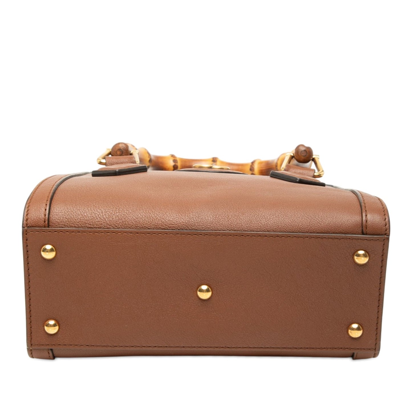 Gucci Calf Leather Mini Calfskin Bamboo Diana Satchel